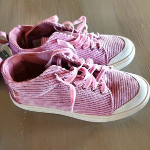 NWT Toms pink cord shoes